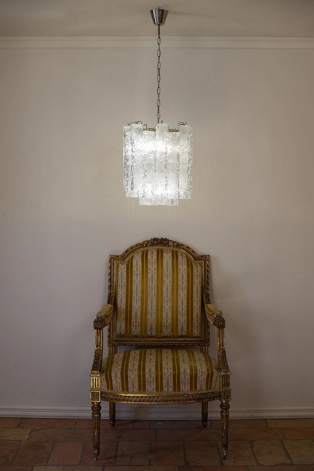 Lampadario Mid-Century in vetro di Murano, anni '60 10