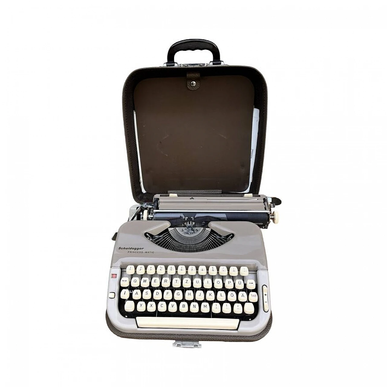 Scheidegger Princess-Matic case typewriter, 1960s 10