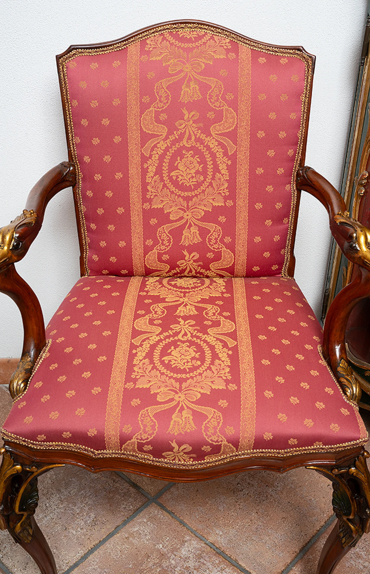 Pair of antique Napoleon III armchairs in mahogany. France 19th century 2