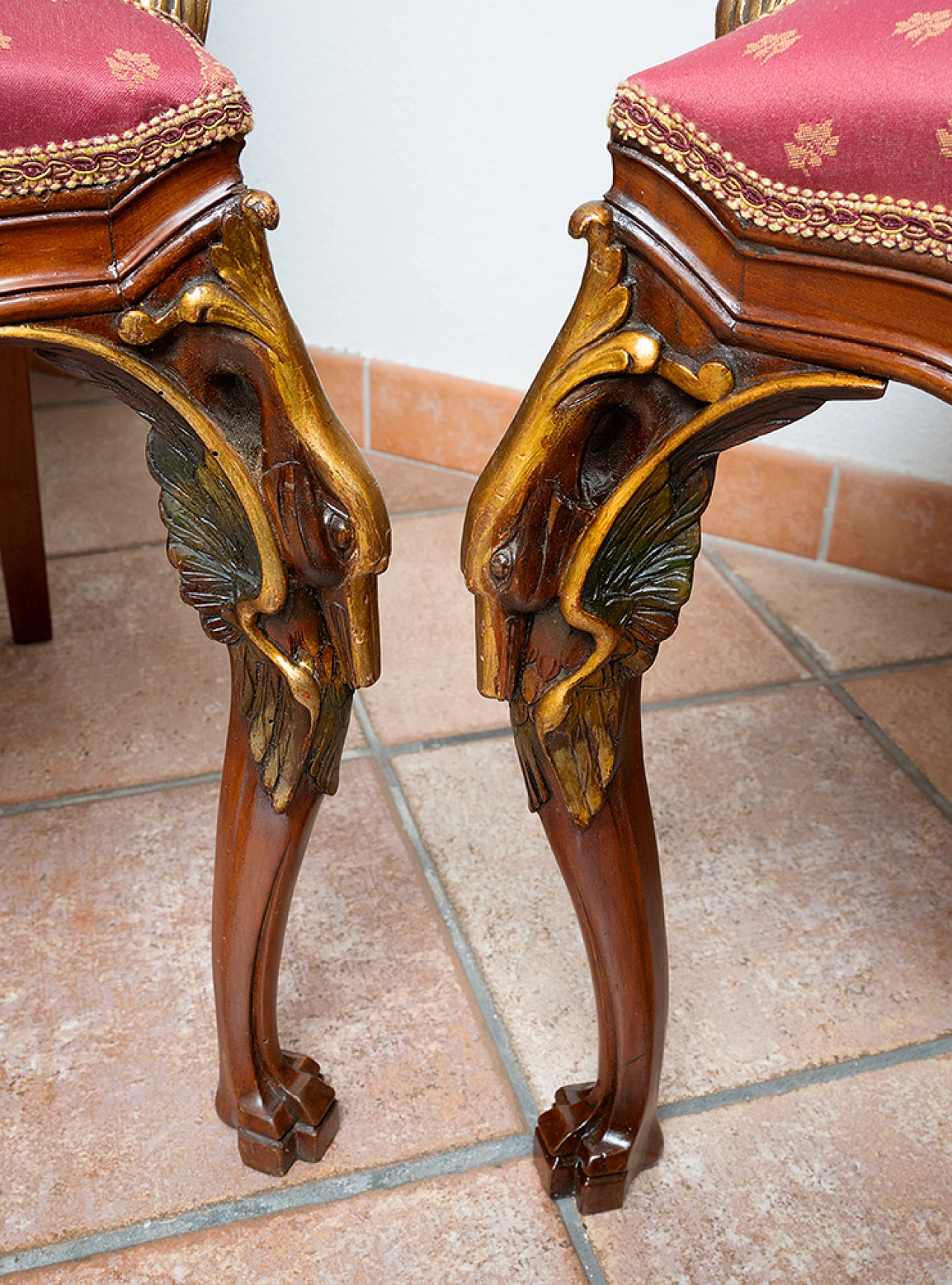 Pair of antique Napoleon III armchairs in mahogany. France 19th century 4