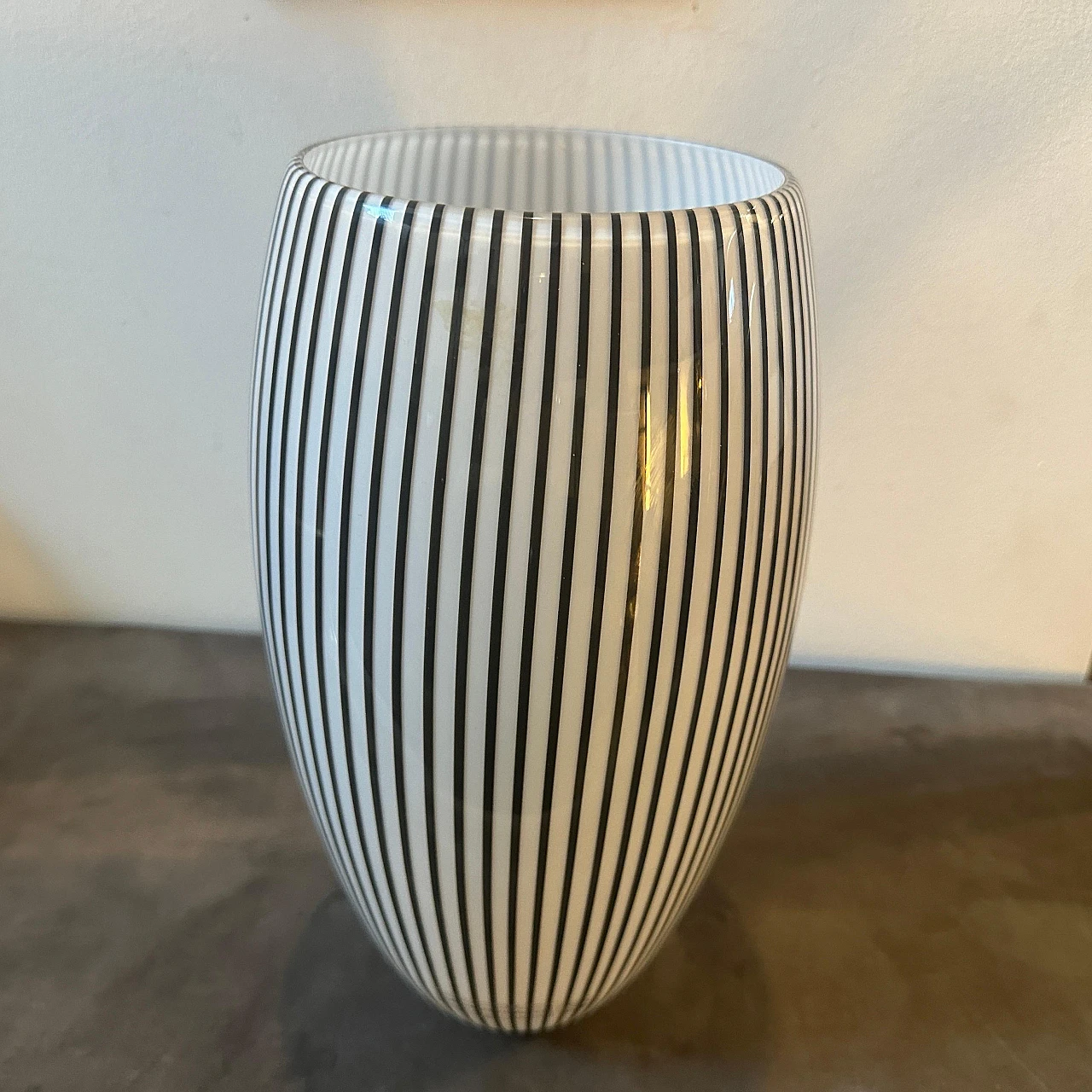 Murano glass vase by Effetre Int. Co., 1980s 5