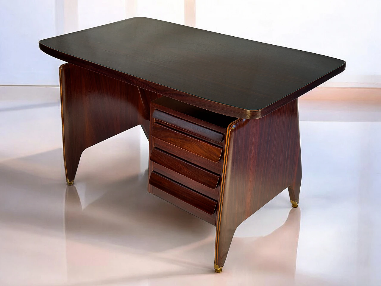 Italian Mid-Century Writing Desk by Vittorio Dassi, 1950s 32