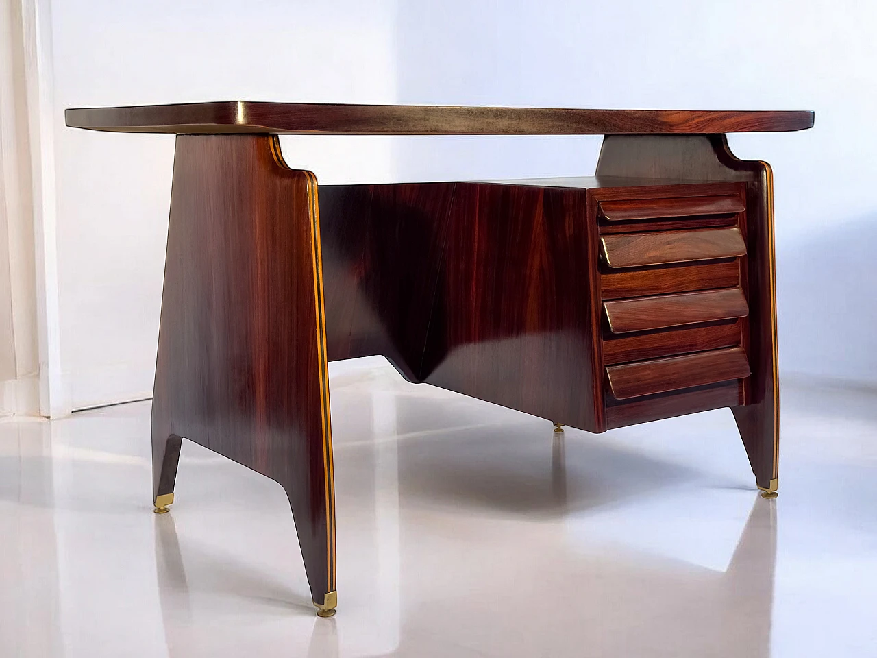 Italian Mid-Century Writing Desk by Vittorio Dassi, 1950s 58