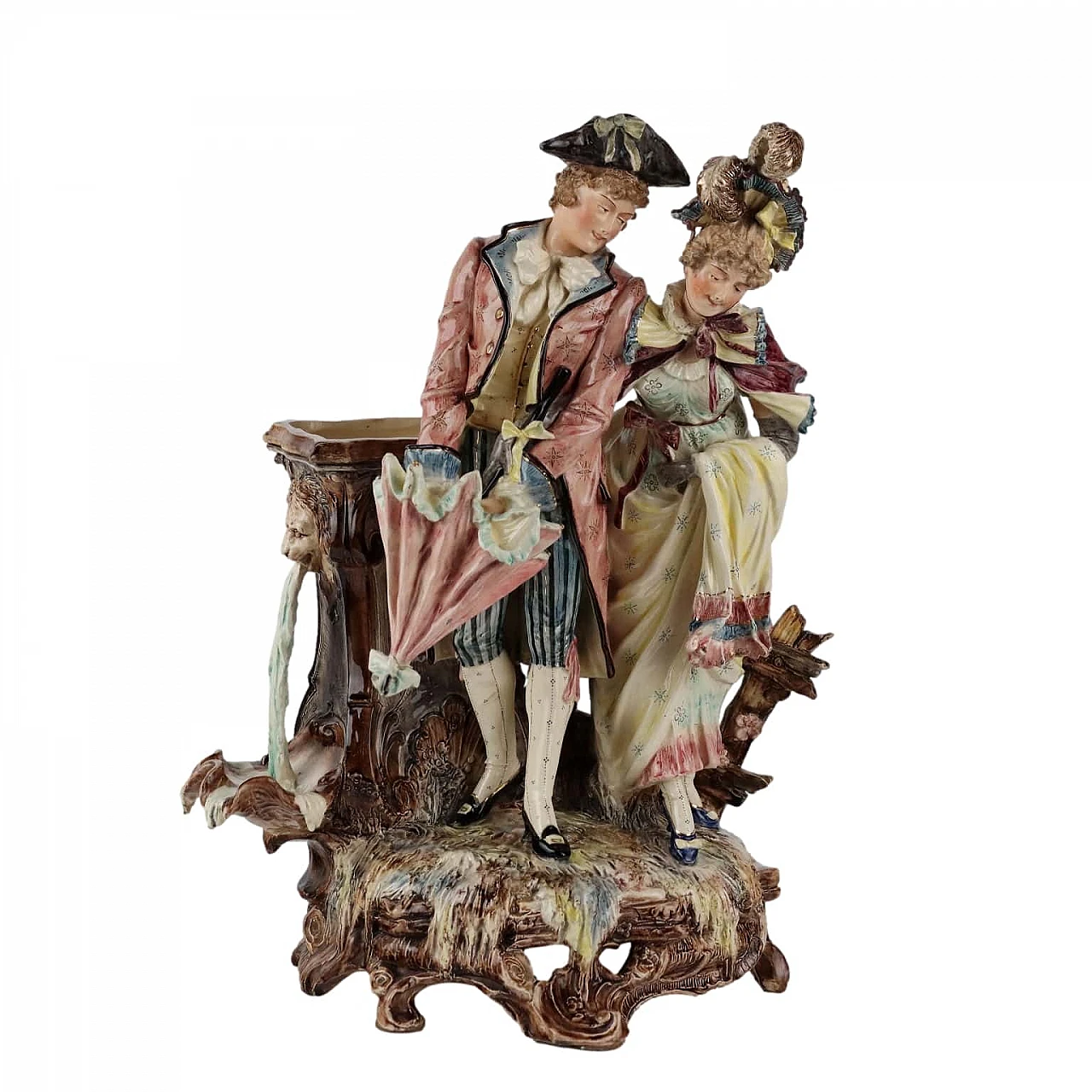 Ceramic gallant couple, late 19th century 1