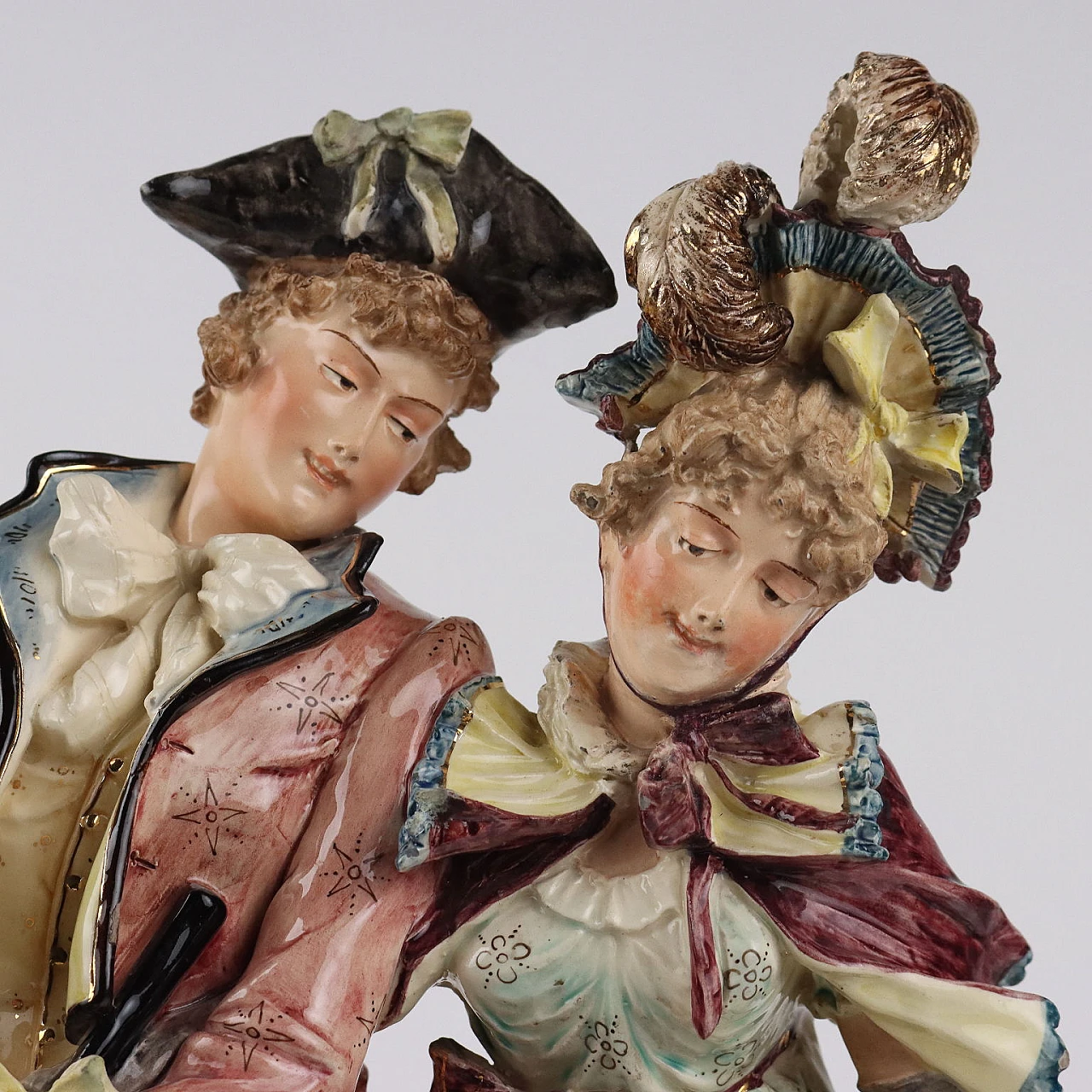 Ceramic gallant couple, late 19th century 3