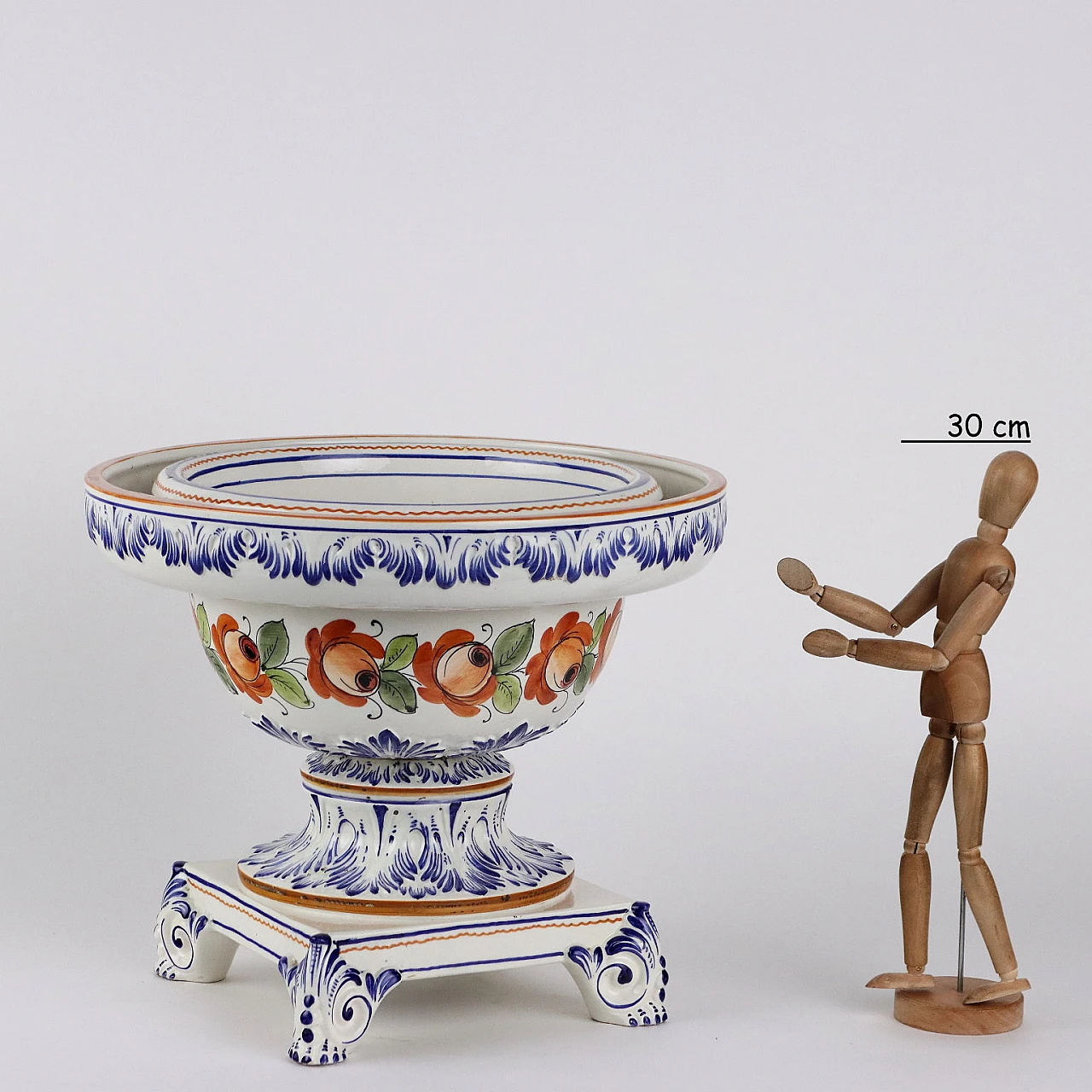 Fioriera in maiolica, seconda metà '800 2