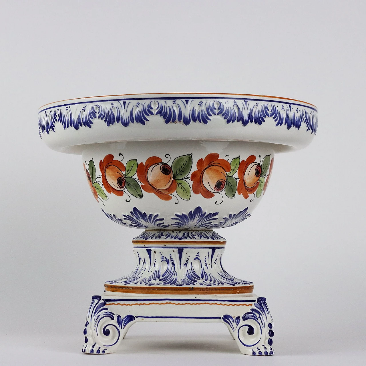 Fioriera in maiolica, seconda metà '800 3