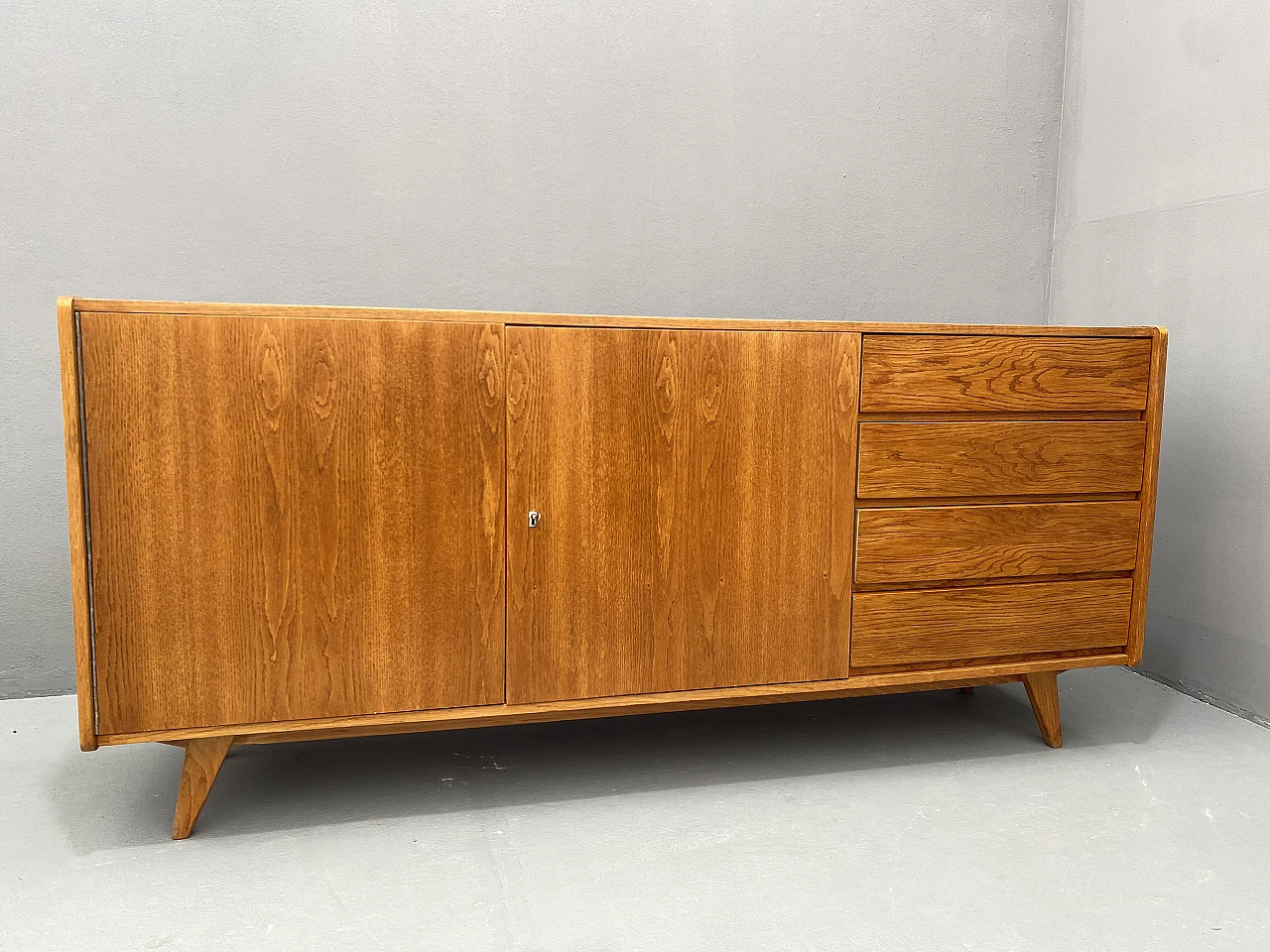 Mid Century U-460 sideboard by Jiří Jiroutek for Interiér Praha, 70s 12