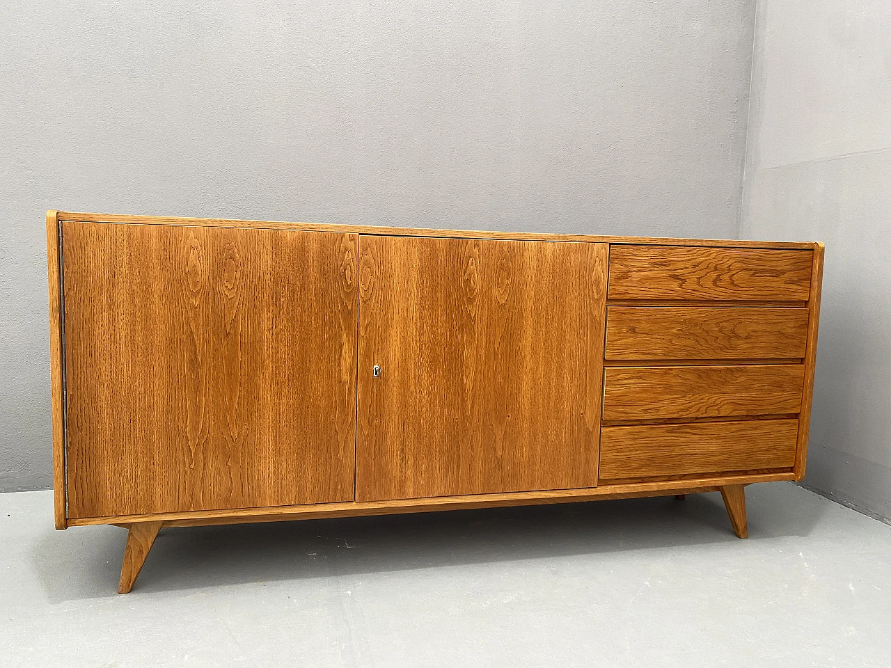 Mid Century U-460 sideboard by Jiří Jiroutek for Interiér Praha, 70s 13