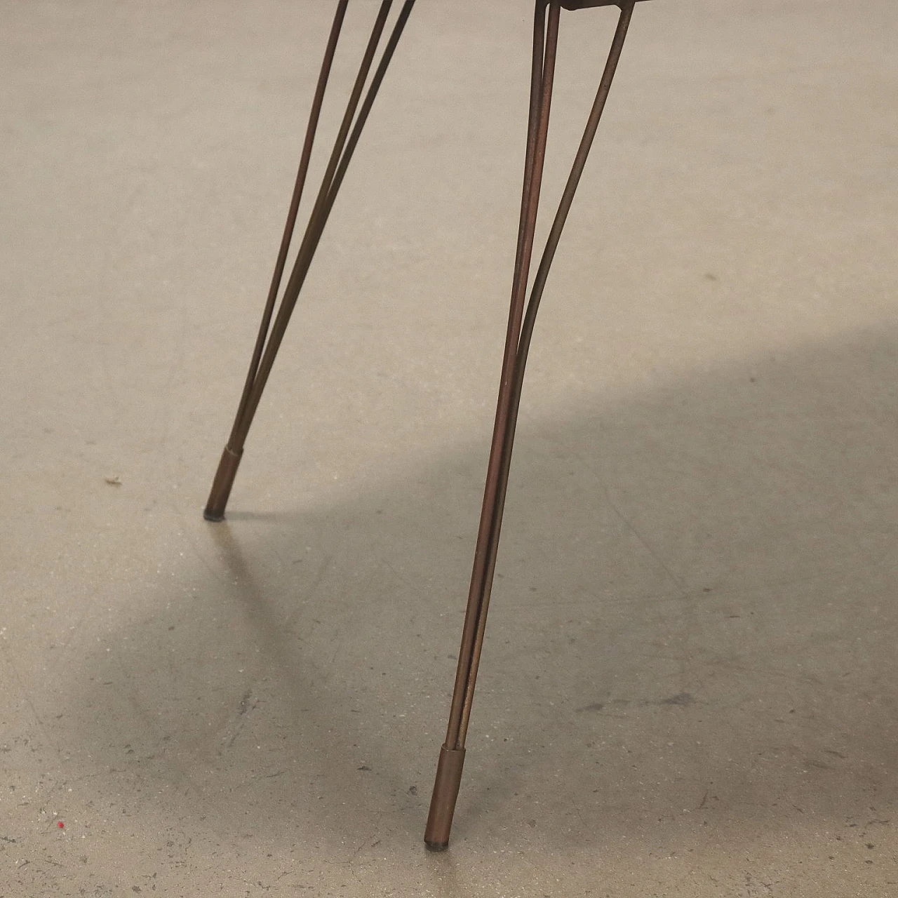 Brass coffee table with marble top, 1950s 4