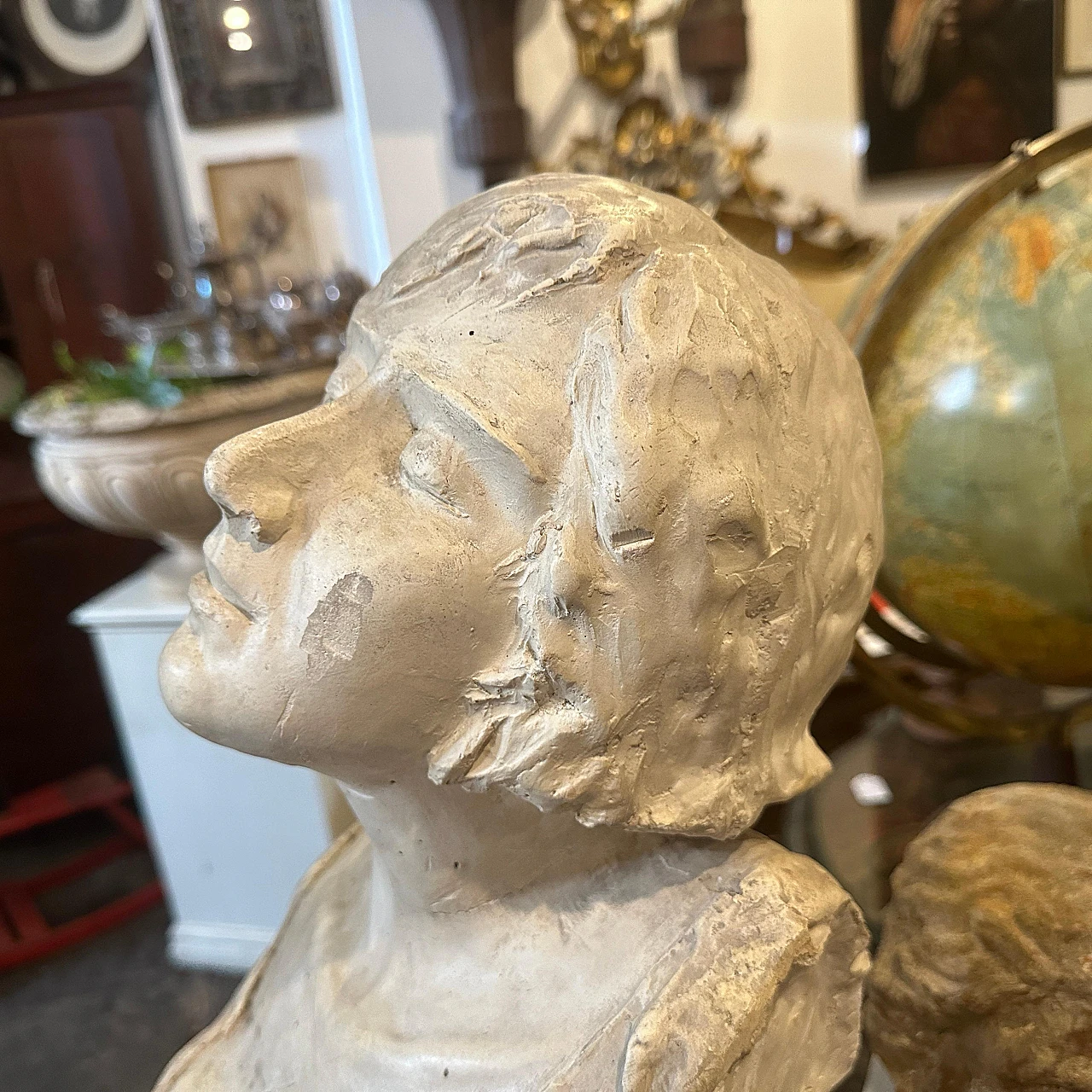 Plaster sculpture of a woman in Art Nouveau style, early 20th century 5