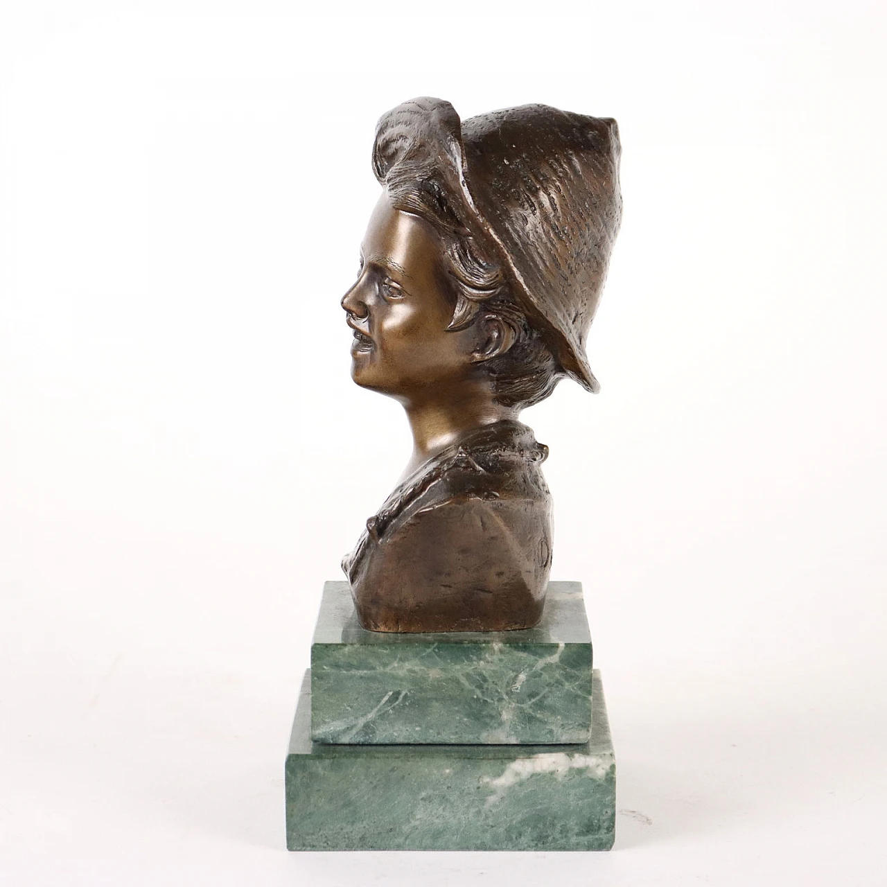 Giovanni De Martino, scugnizzo, bronze half-bust sculpture 5