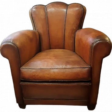 Leather armchair, 1930s