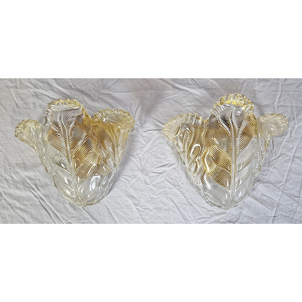 Pair of Murano glass appliques 1