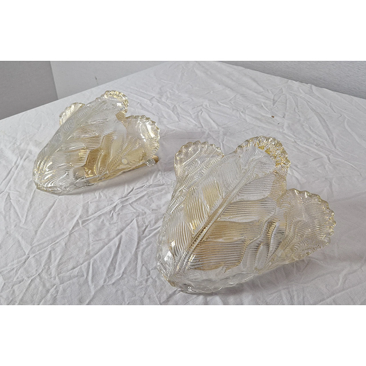 Pair of Murano glass appliques 2