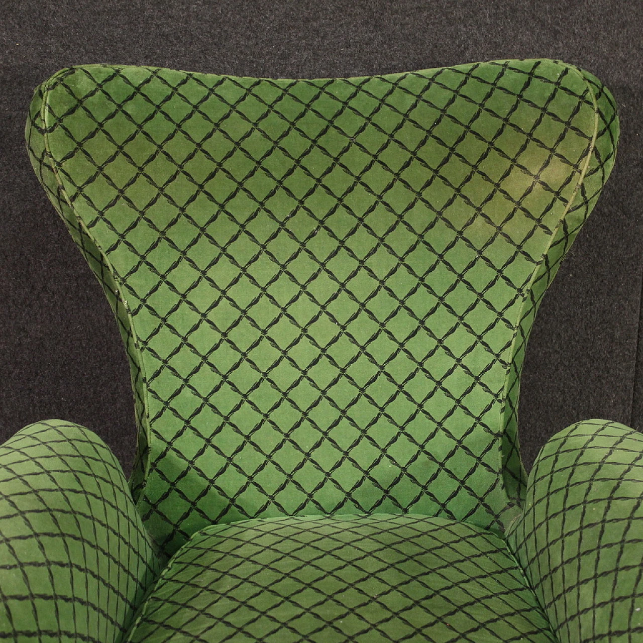 Pair of green armchairs, 60s 7