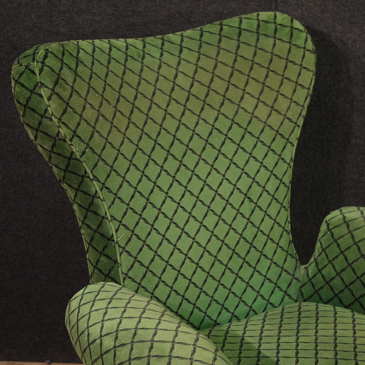 Pair of green armchairs, 60s 12