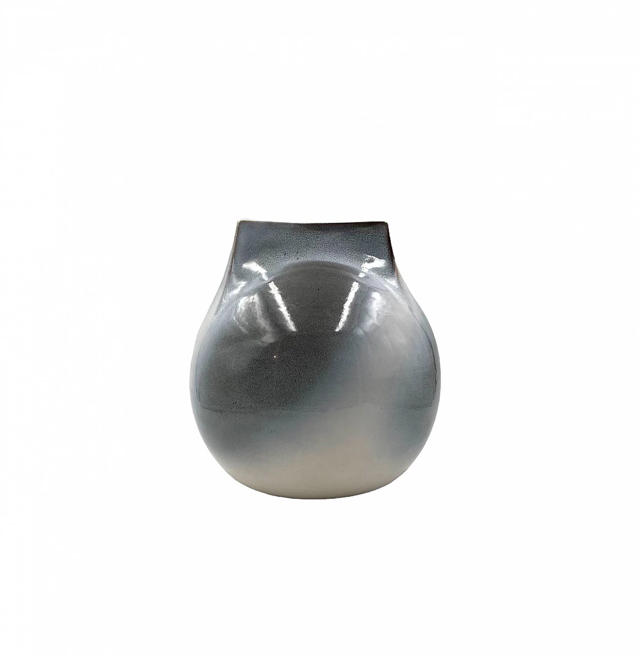 Mid-century Modern spherical gres vase, Franco Bucci Italy ca. 1970 9