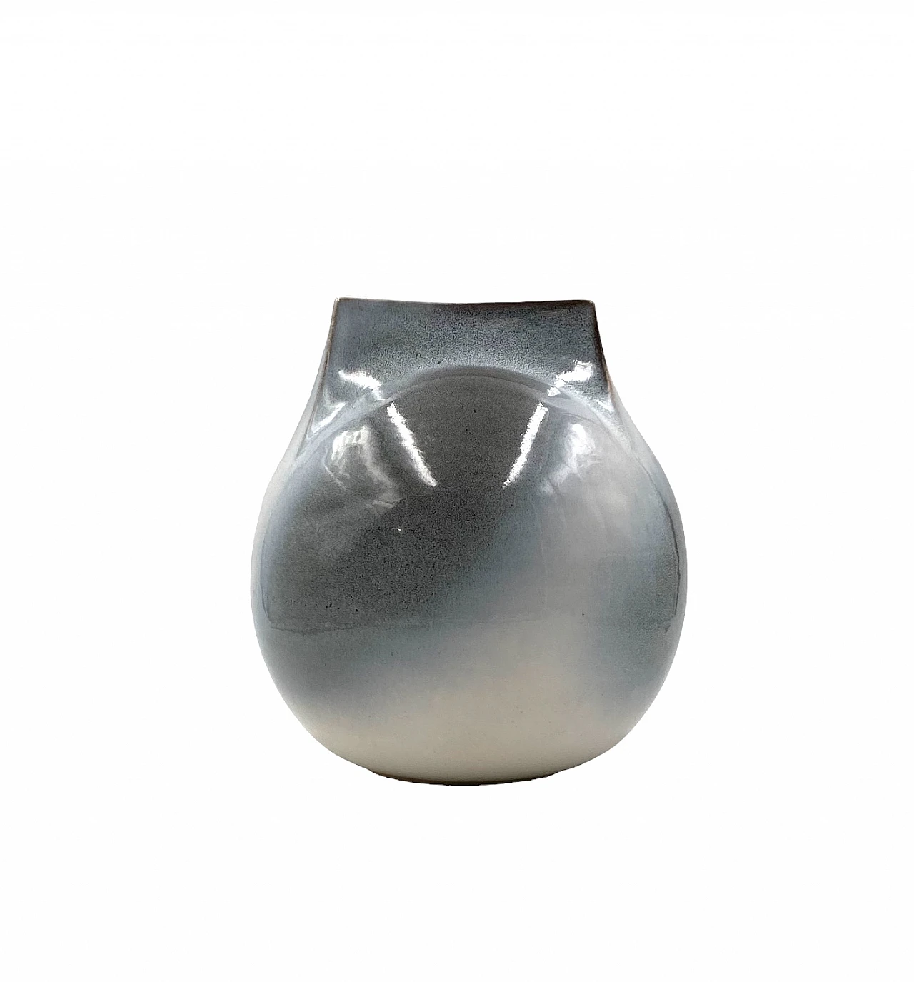 Mid-century Modern spherical gres vase, Franco Bucci Italy ca. 1970 10