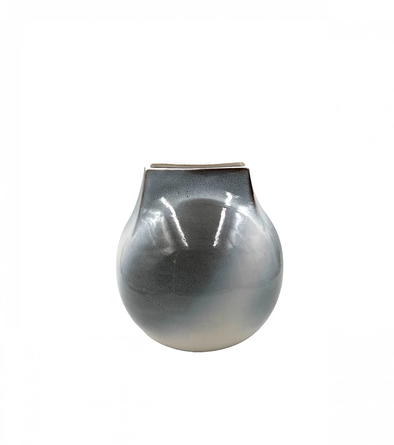 Mid-century Modern spherical gres vase, Franco Bucci Italy ca. 1970 12