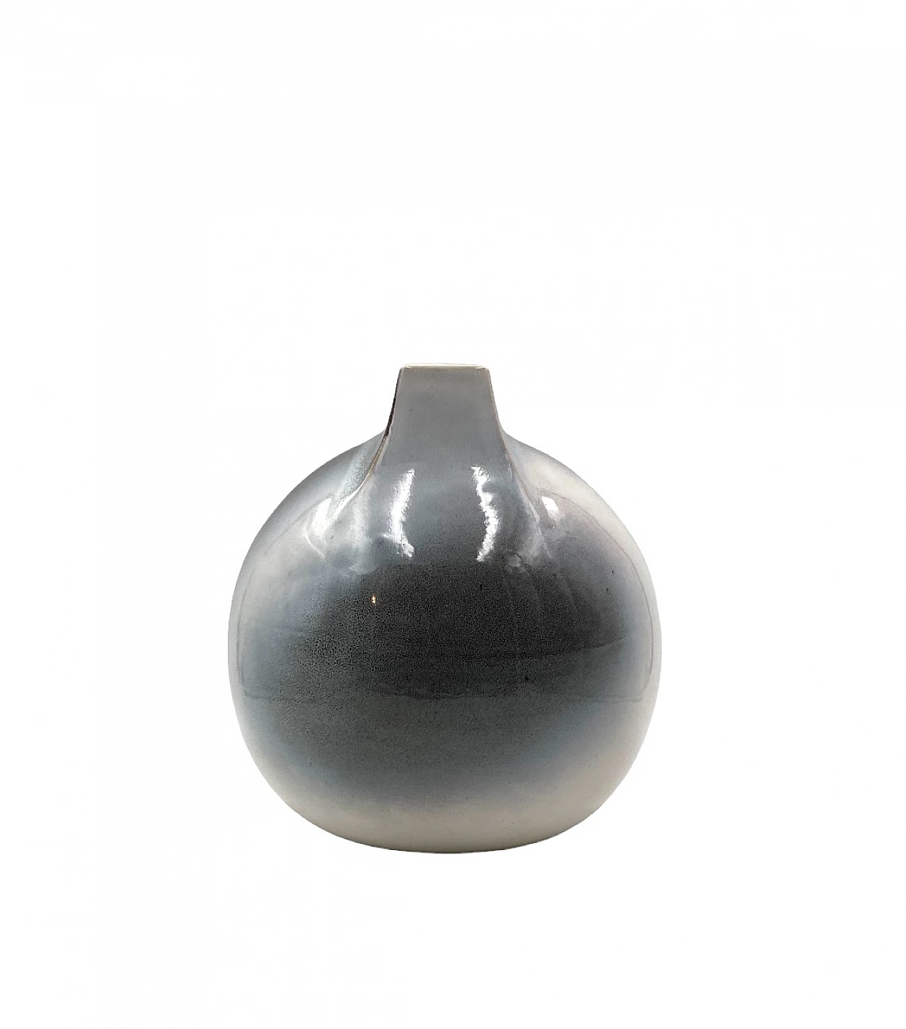 Mid-century Modern spherical gres vase, Franco Bucci Italy ca. 1970 15