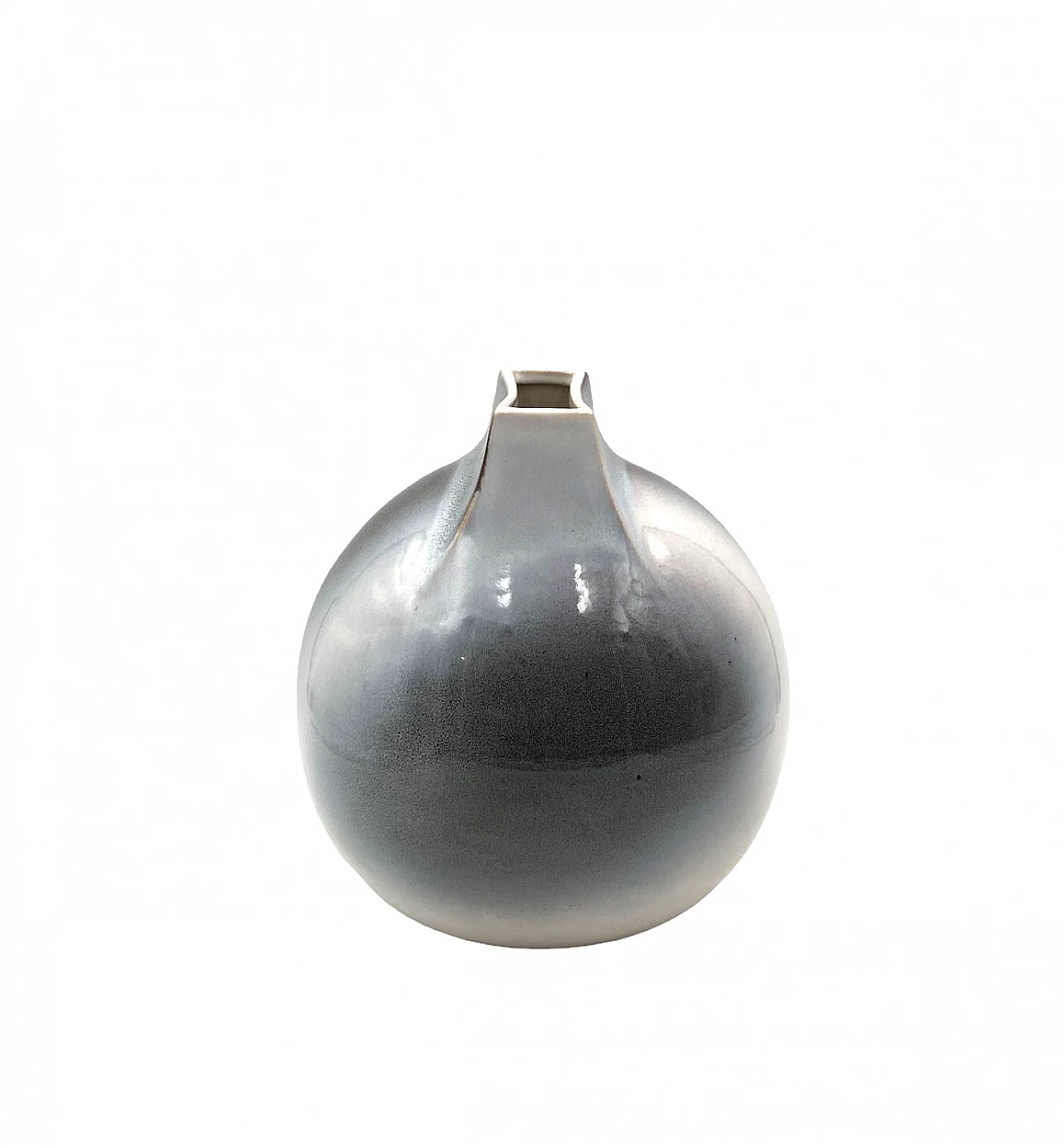 Mid-century Modern spherical gres vase, Franco Bucci Italy ca. 1970 16