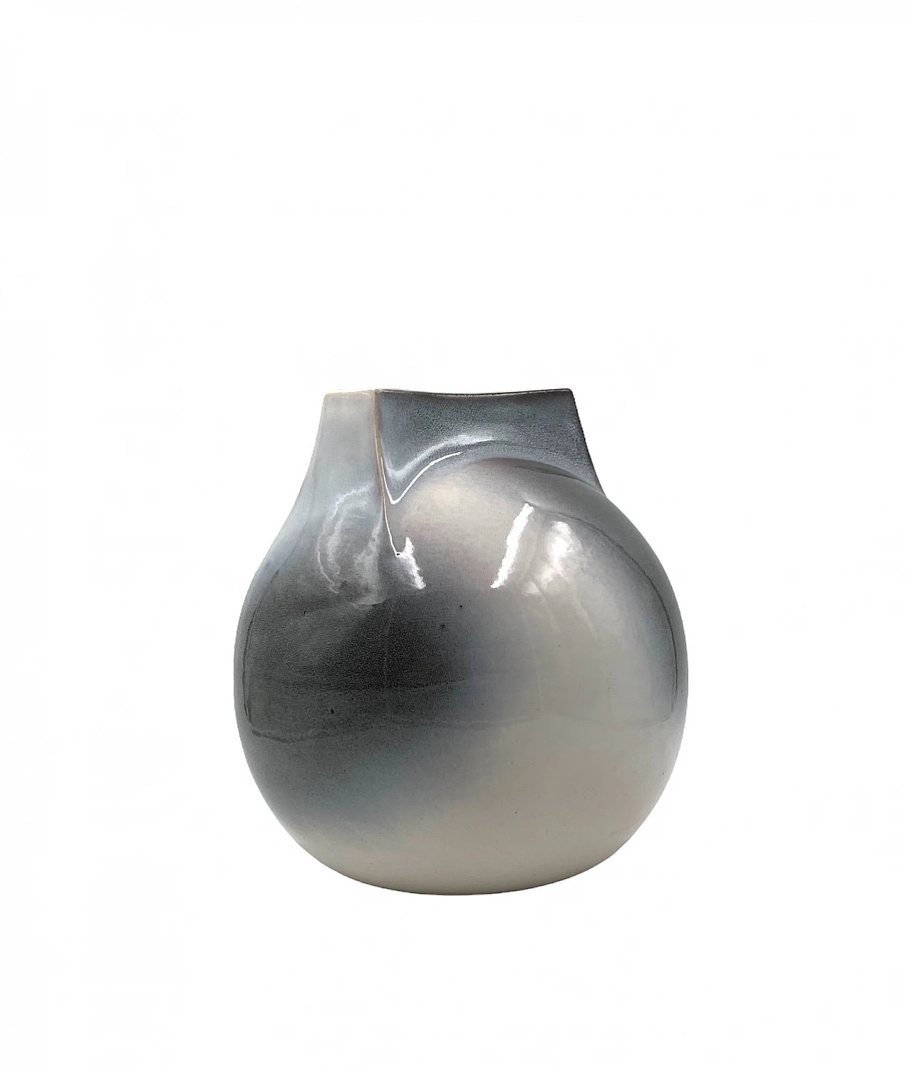 Mid-century Modern spherical gres vase, Franco Bucci Italy ca. 1970 17