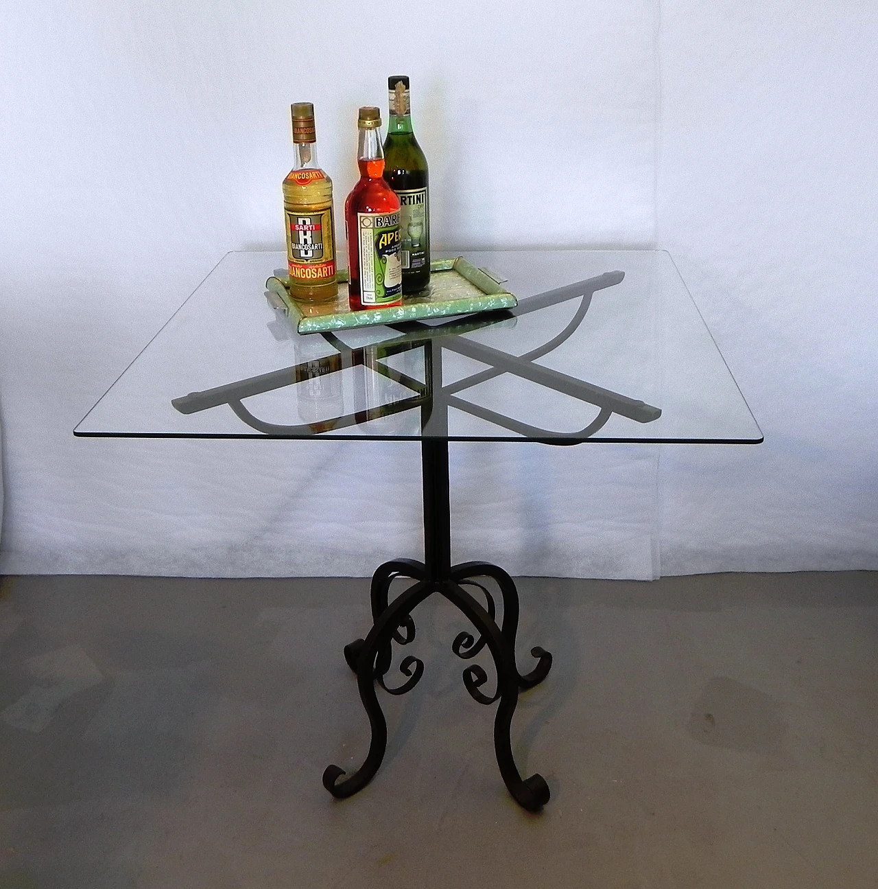 wrought iron coffee table, 1950s 10