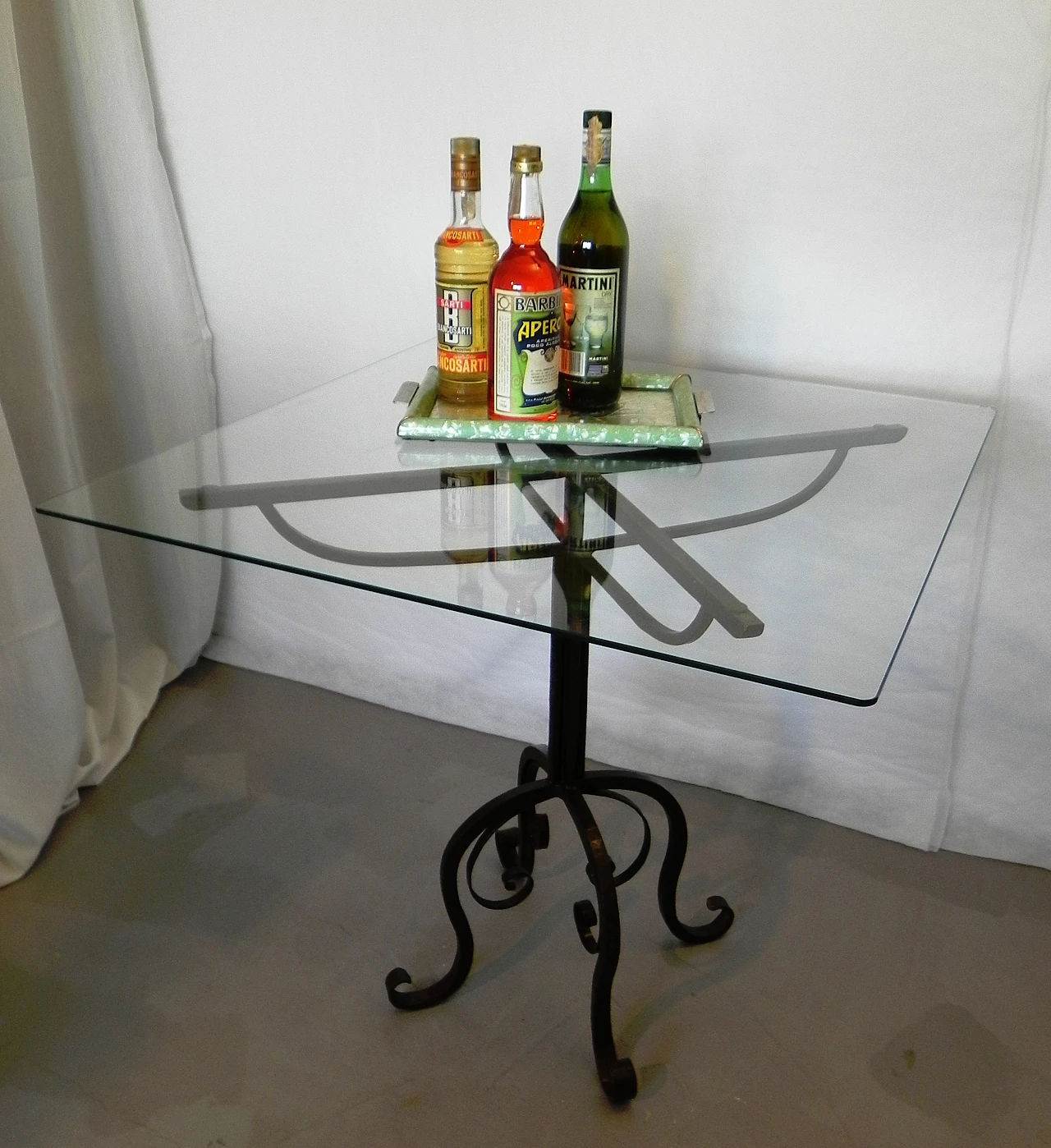 wrought iron coffee table, 1950s 11