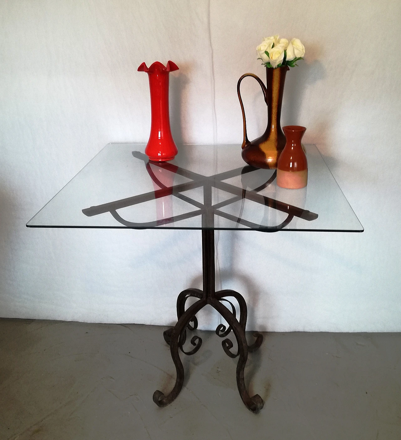 wrought iron coffee table, 1950s 12