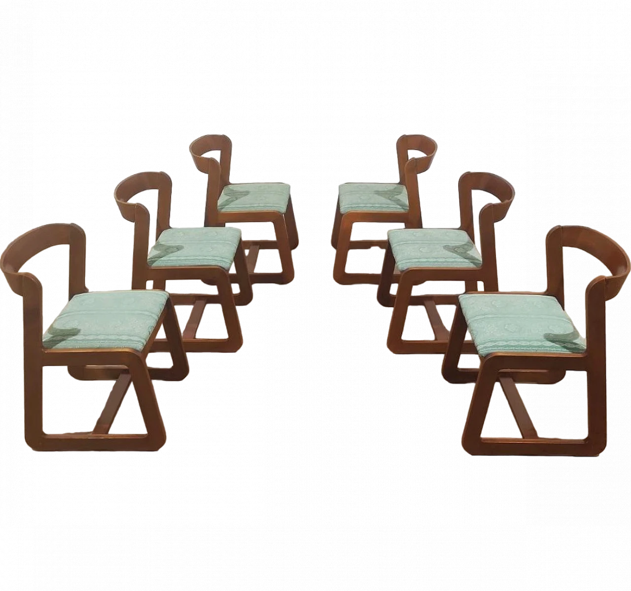 Group of 6 Willy Rizzo chairs 9