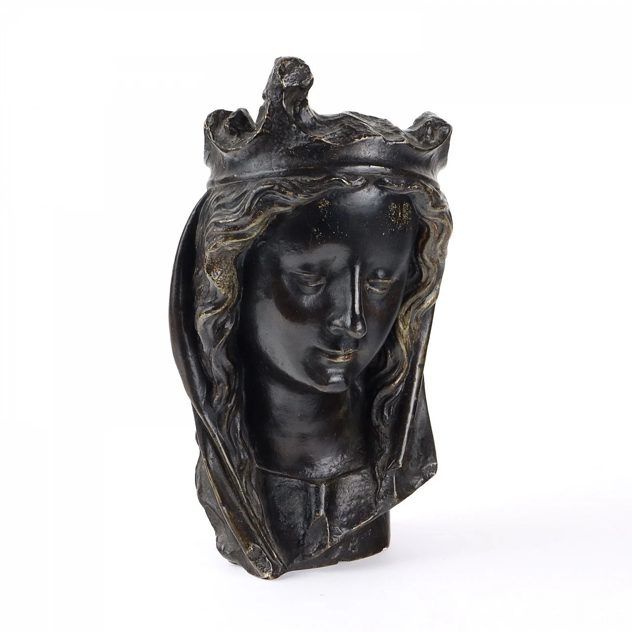 Female face in bronze, 1950s 1