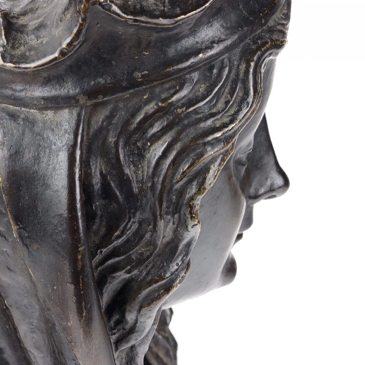 Female face in bronze, 1950s 5