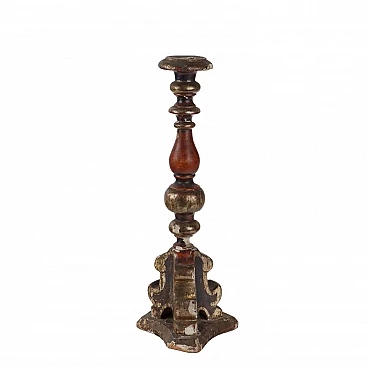 Carved wooden torch, late 19th century