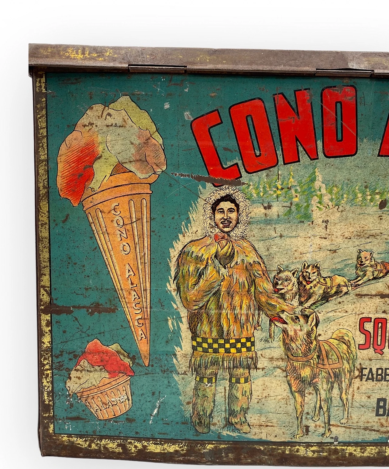 Grande scatola per coni gelato Cono Alasca, 1950 12