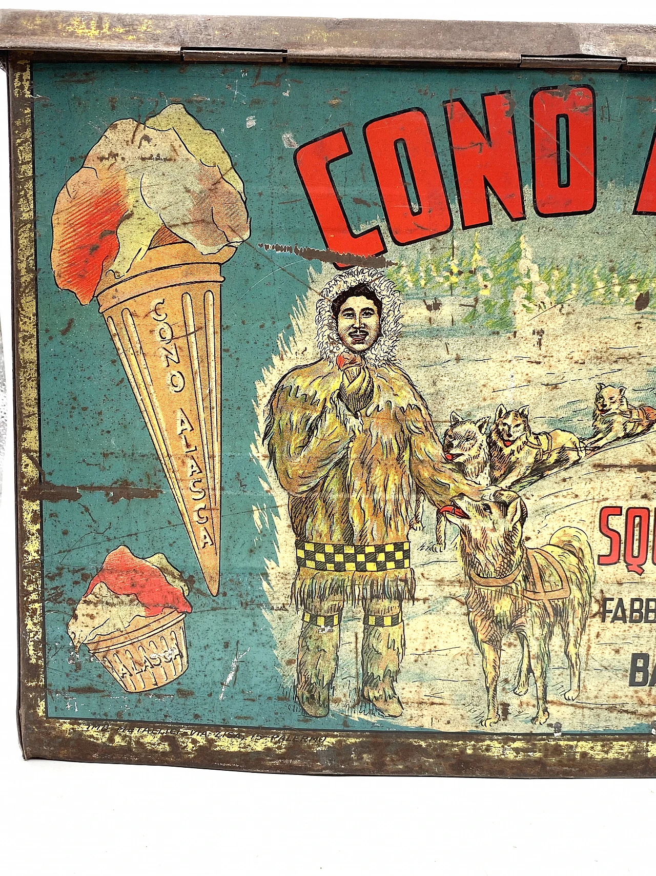 Grande scatola per coni gelato Cono Alasca, 1950 13