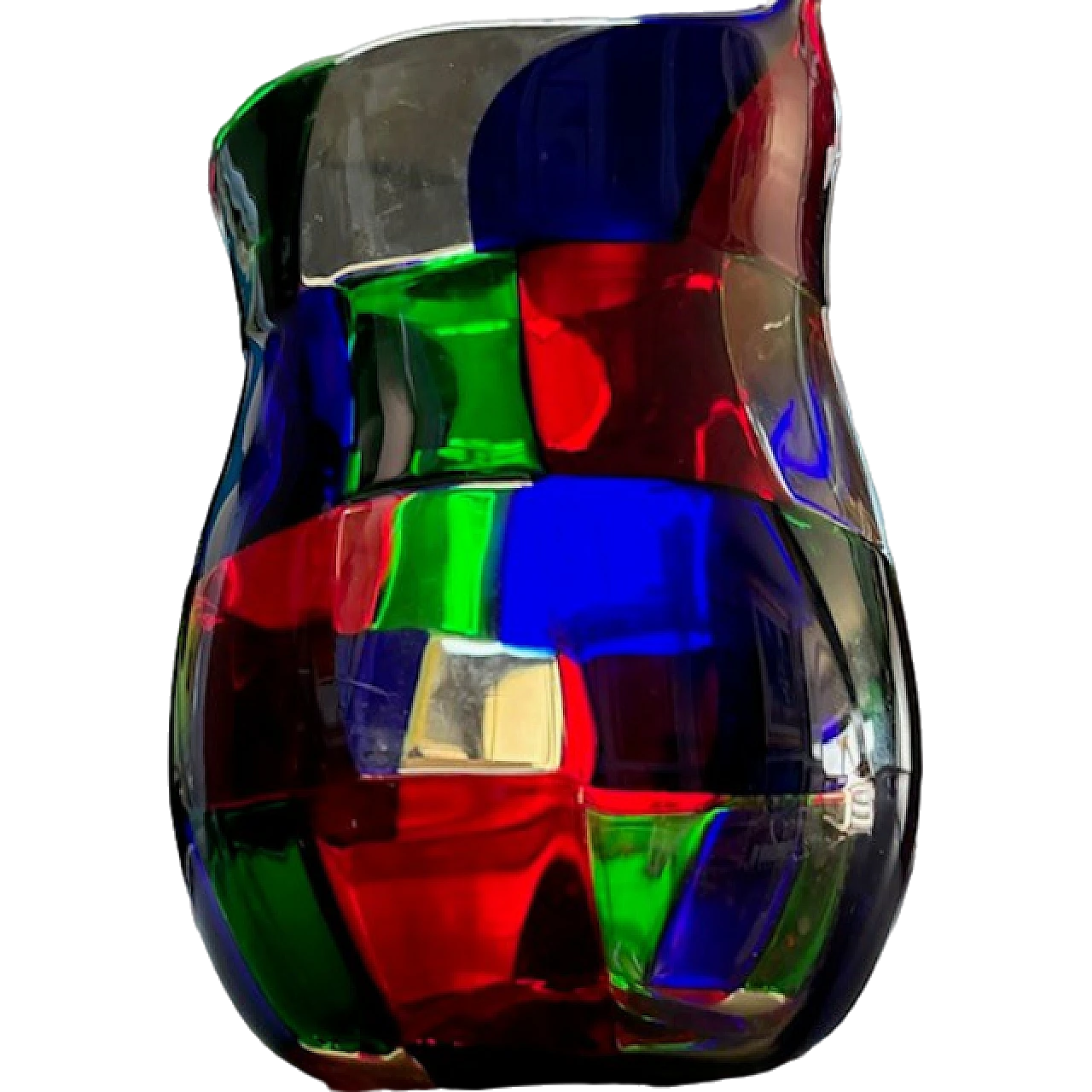 Straordinario vaso Murano Venini – Fulvio Bianconi modello “ Pezzato “ 13