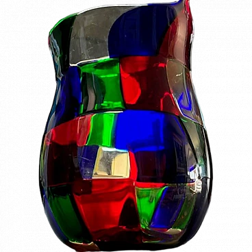 Pezzato Murano glass vase by Fulvio Bianconi for Venini, 1950s