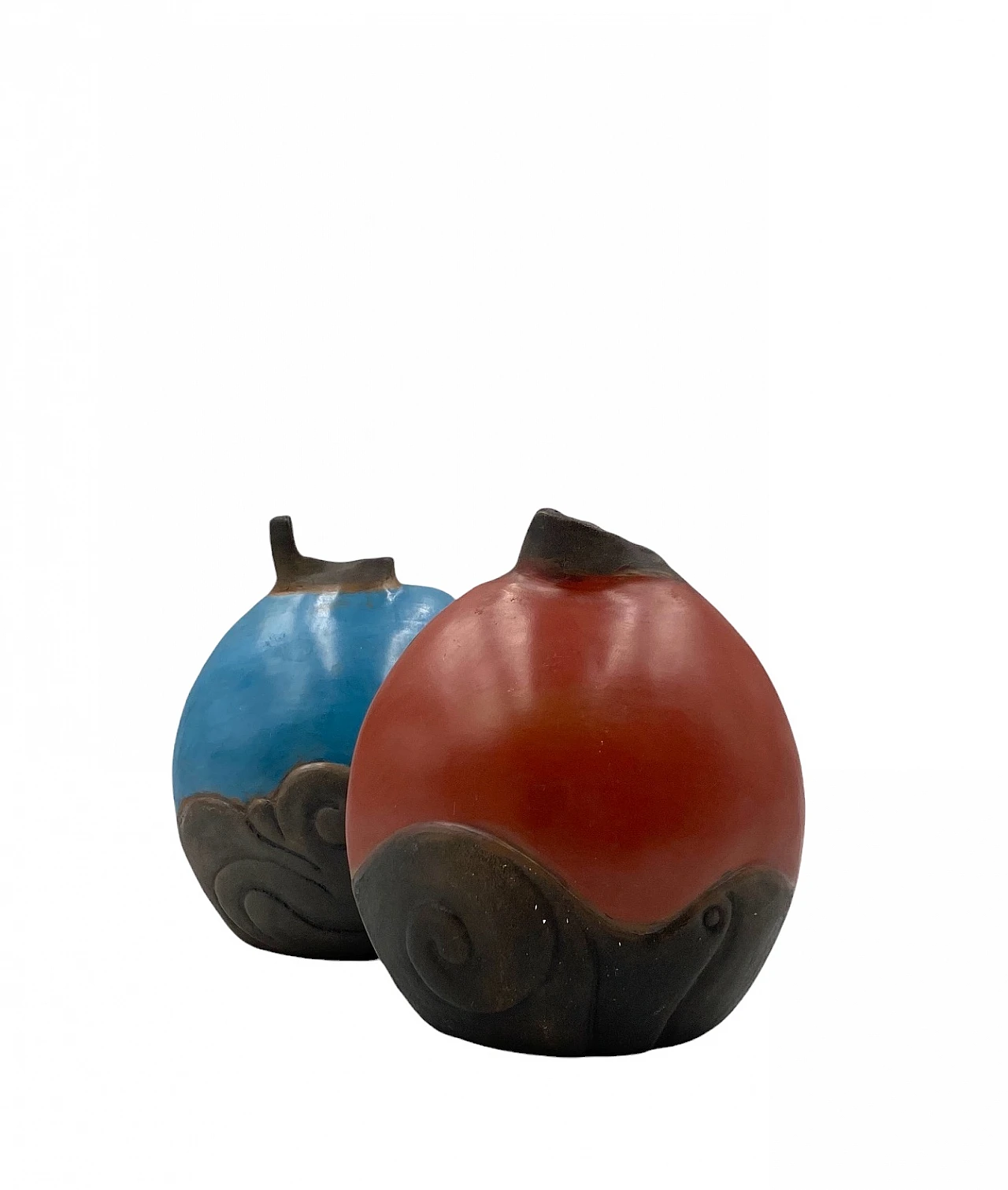 Pair of earthenware vases by Wilmer W Ramirez, 1990s 1