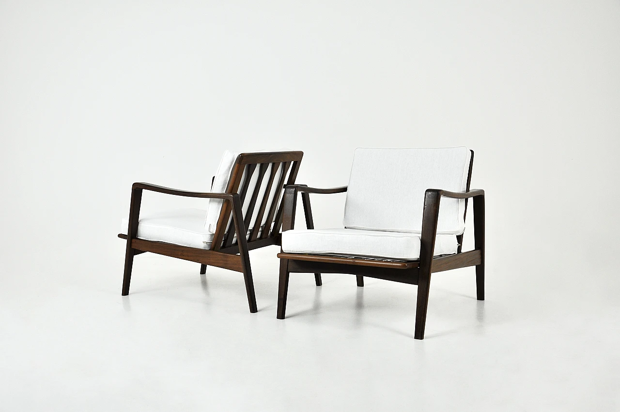 Pair of lounge chairs by Arne Wahl Iversen for Komfort, 1950s 1