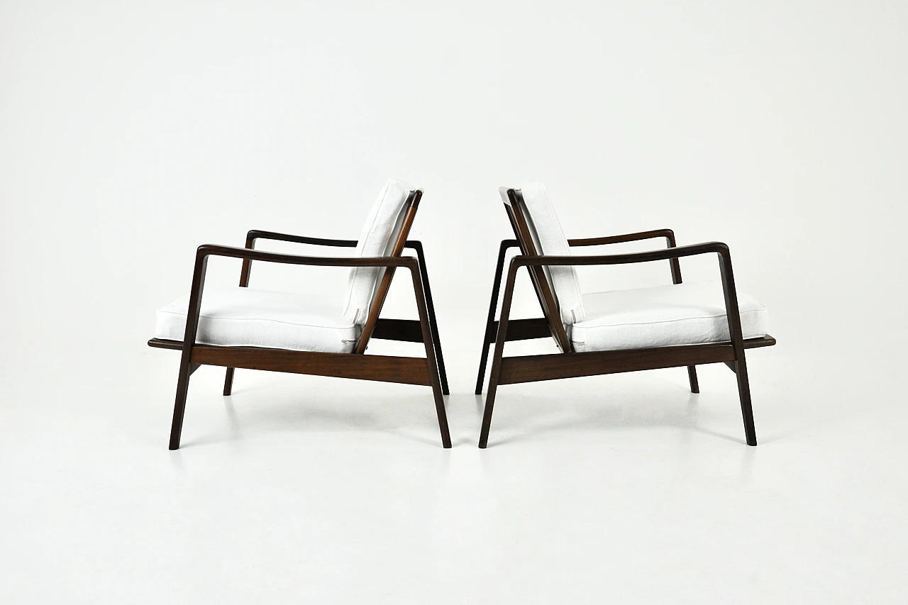 Pair of lounge chairs by Arne Wahl Iversen for Komfort, 1950s 4