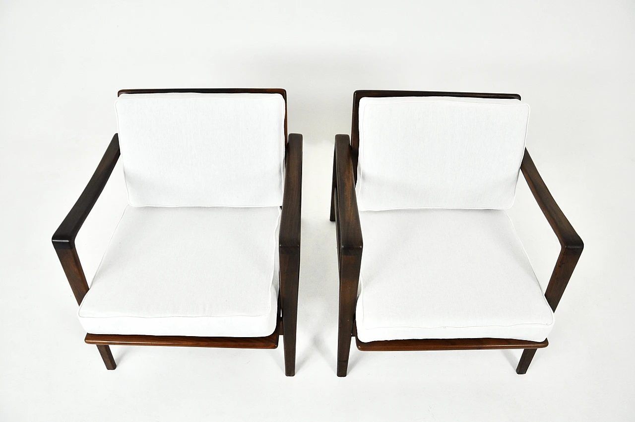 Pair of lounge chairs by Arne Wahl Iversen for Komfort, 1950s 7