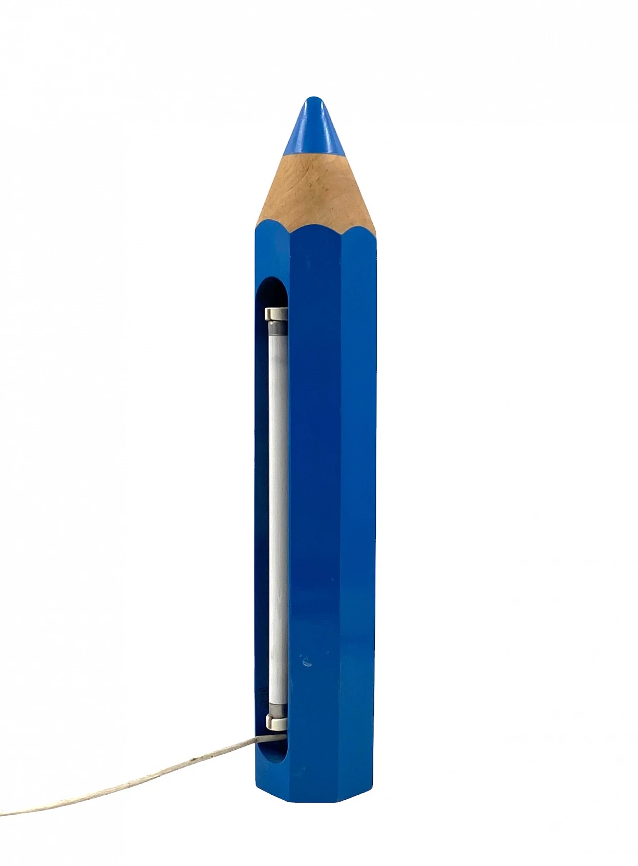 Lampada da tavolo Pencil blu di Pierre Sala, Ed. Vilac, anni '80 3