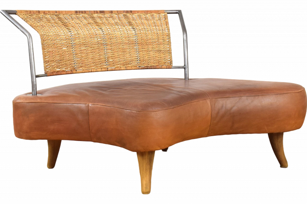 Brutalist Italian Leather Sofa, 1980s 19