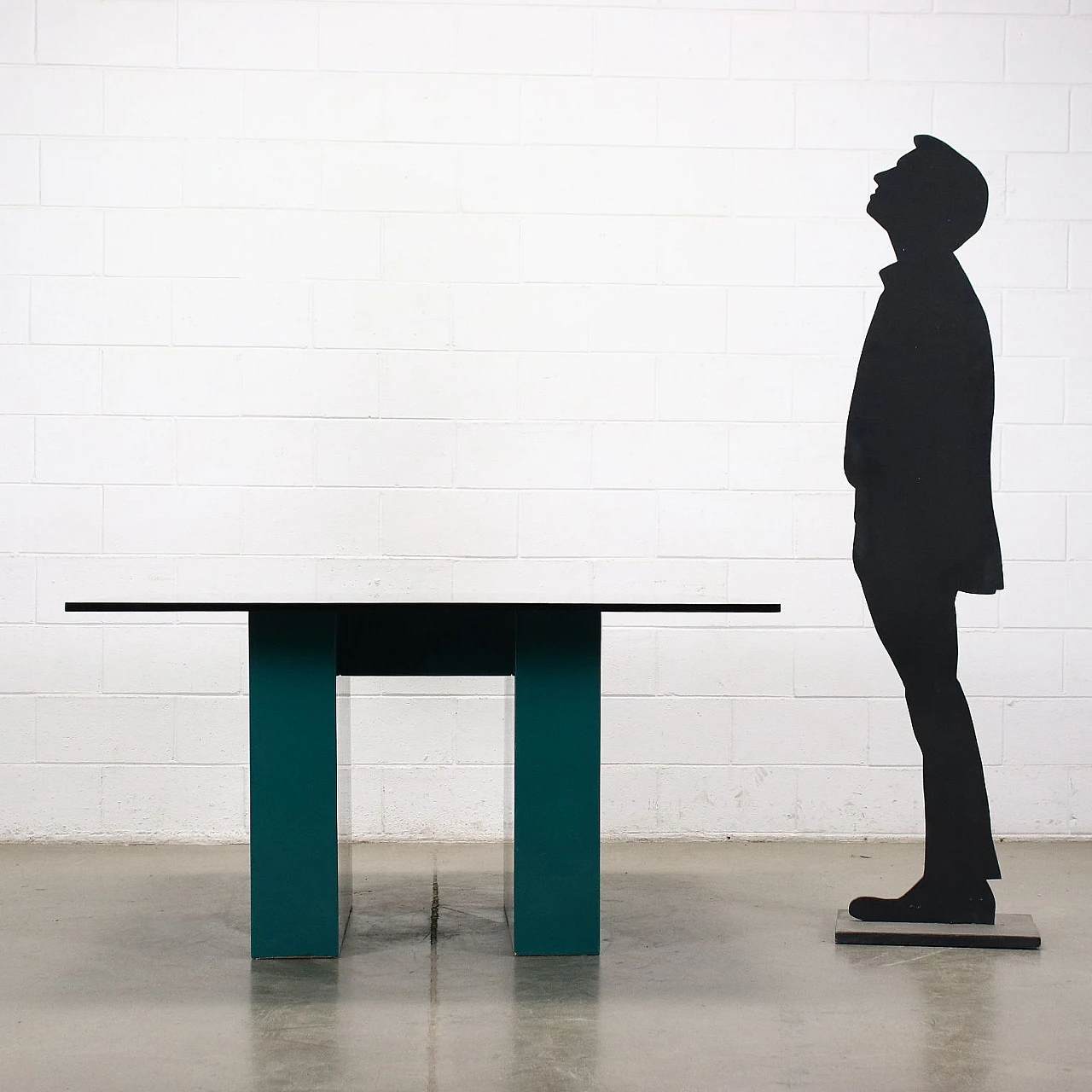 Square table with smoked glass top, 1980s 2