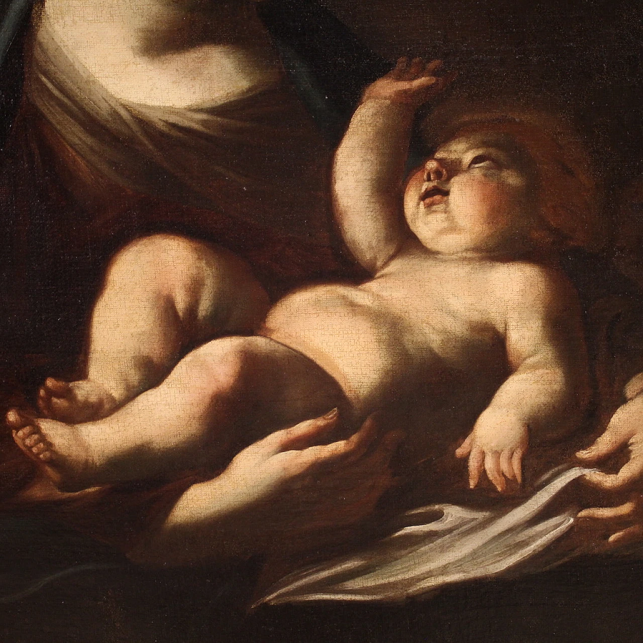 Dipinto italiano della Sacra Famiglia, XVII secolo 9