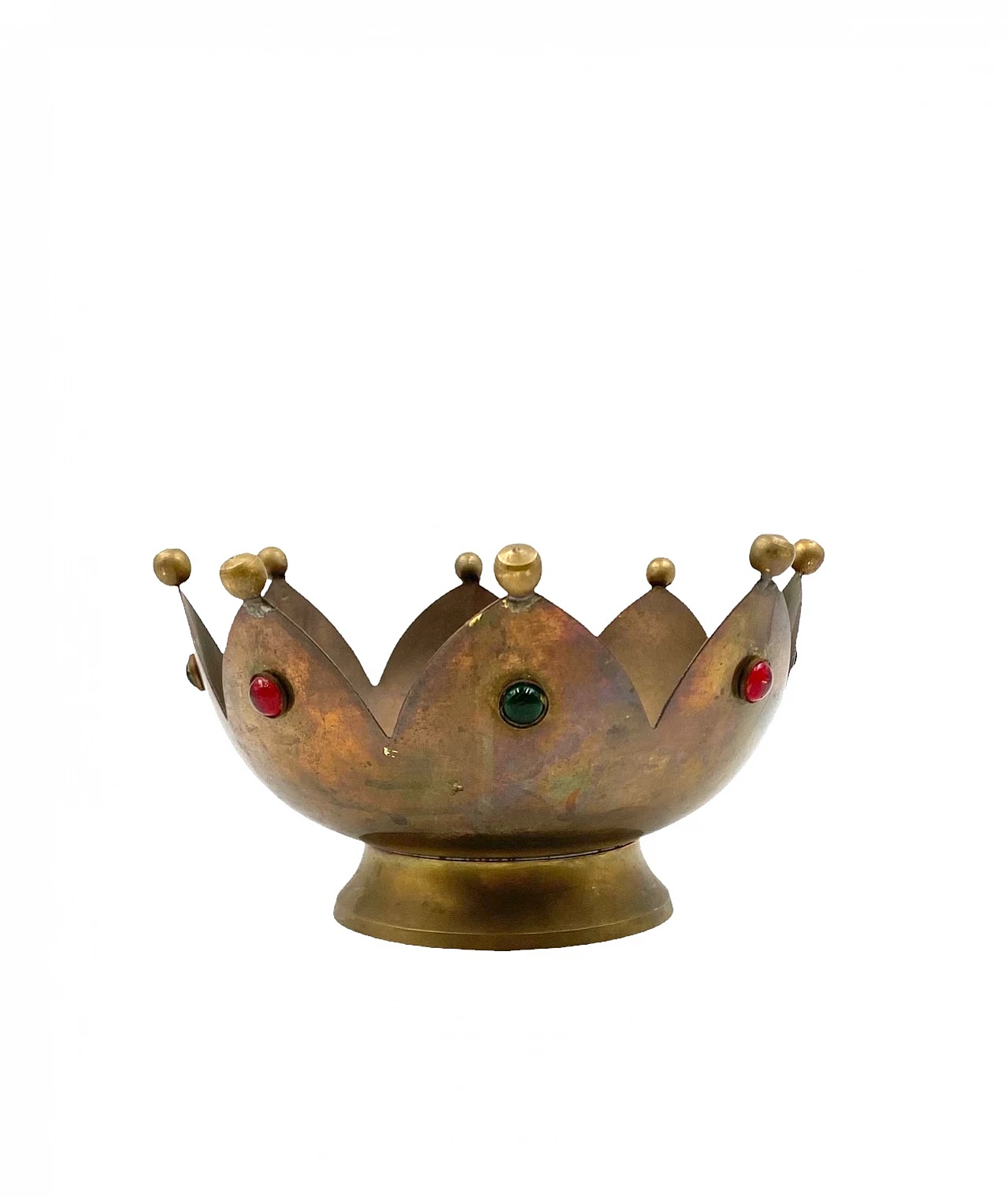 Brass tidy tray in the shape of a crown, France, 1960s 1