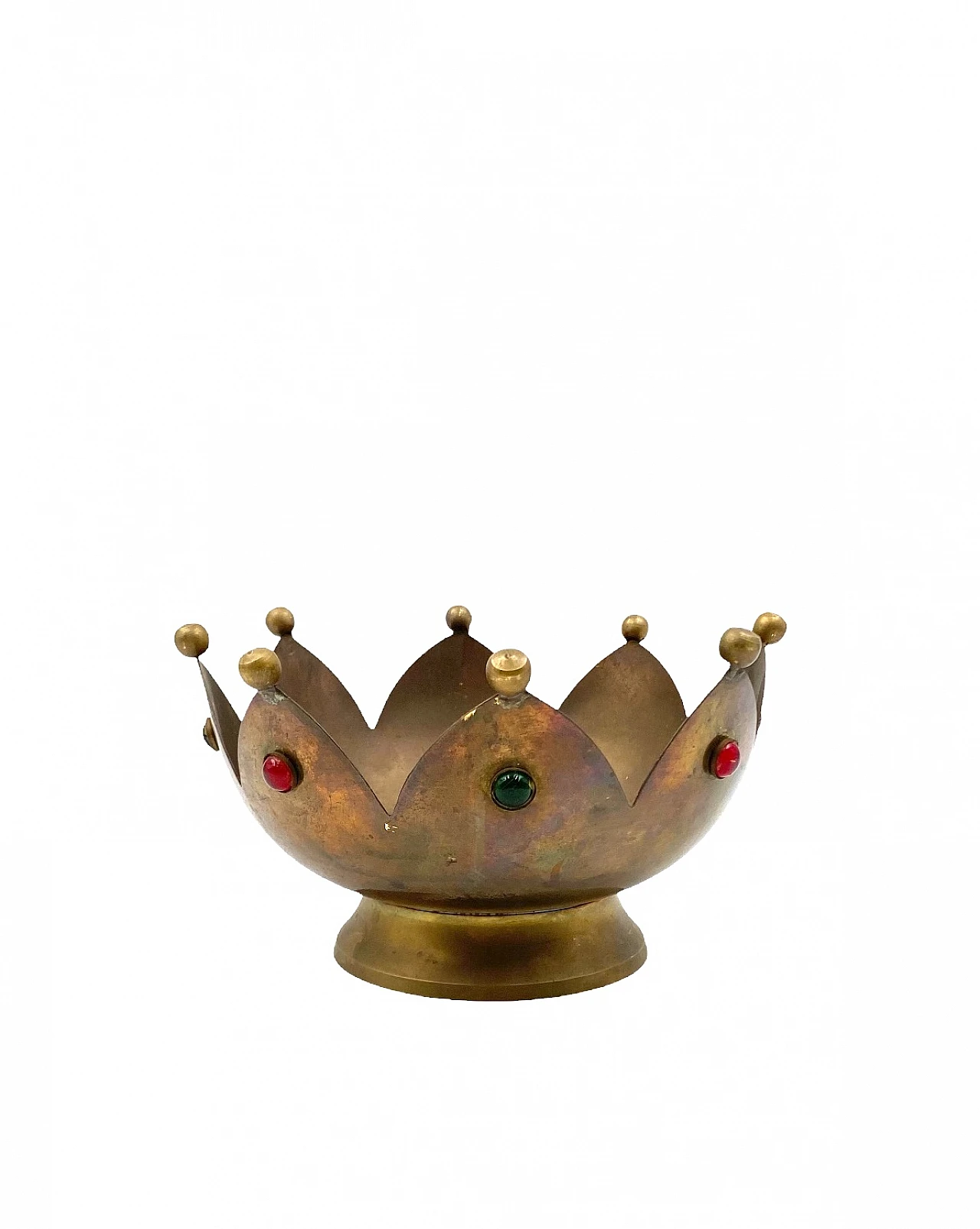 Brass tidy tray in the shape of a crown, France, 1960s 6