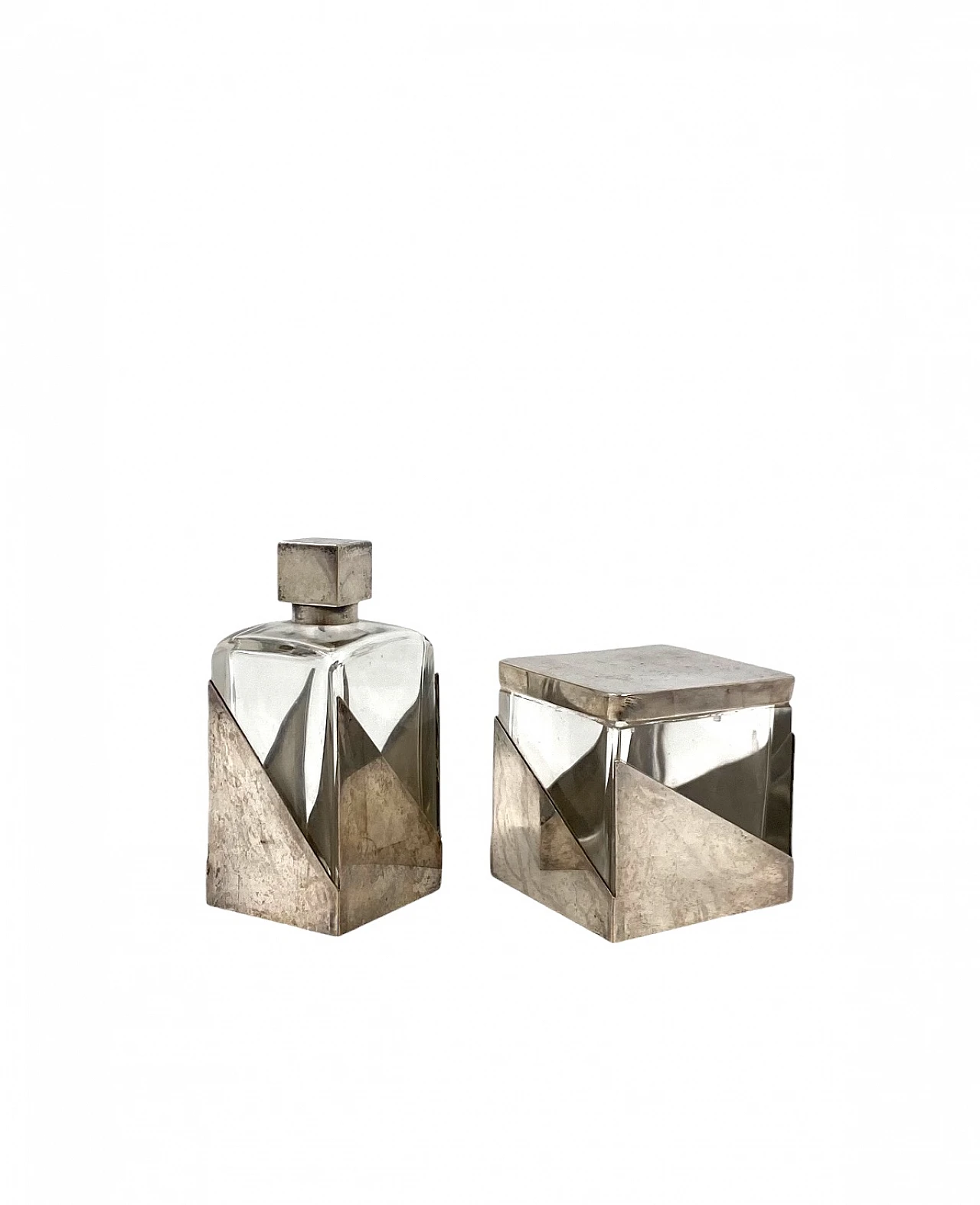 Art Deco perfume bottle and box set, France, 1930s 1