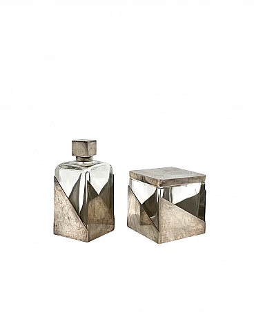 Art Deco perfume bottle and box set, France, 1930s